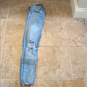 american eagle light wash jeans low rise
